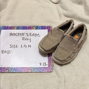 Anchor & Edge Boys' Casual Slip-On Loafers in Tan